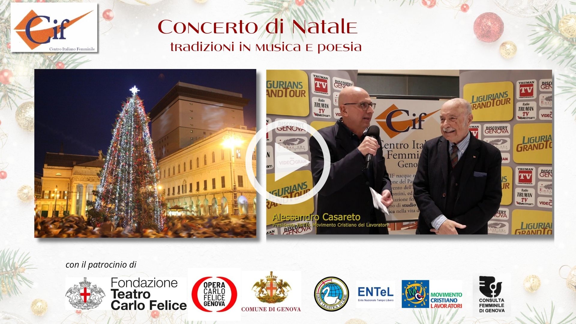 Alessandro Casareto. Intervista. Format Ligurians. Discovery Genova.Concerto di Natale- tradizioni in musica e poesia