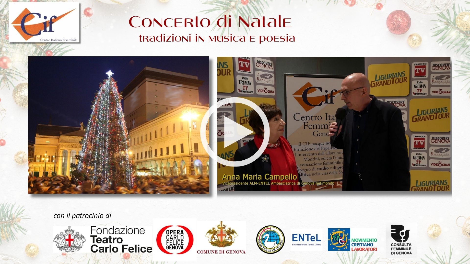 Anna Maria Campello. Intervista. Format Ligurians. Discovery Genova.Concerto di Natale- tradizioni in musica e poesia