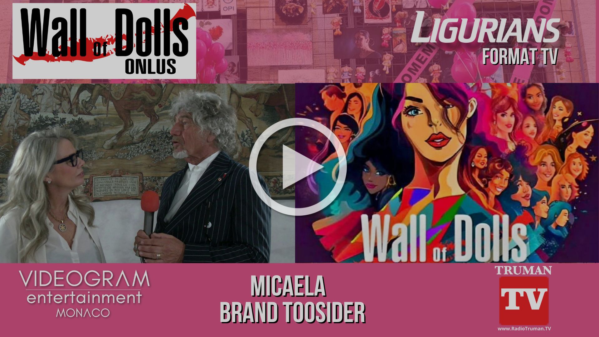 Format Tv Ligurians. Intervista Micaela in rappresentanza del Brand Toosider Wall of Dolls 8 Marzo