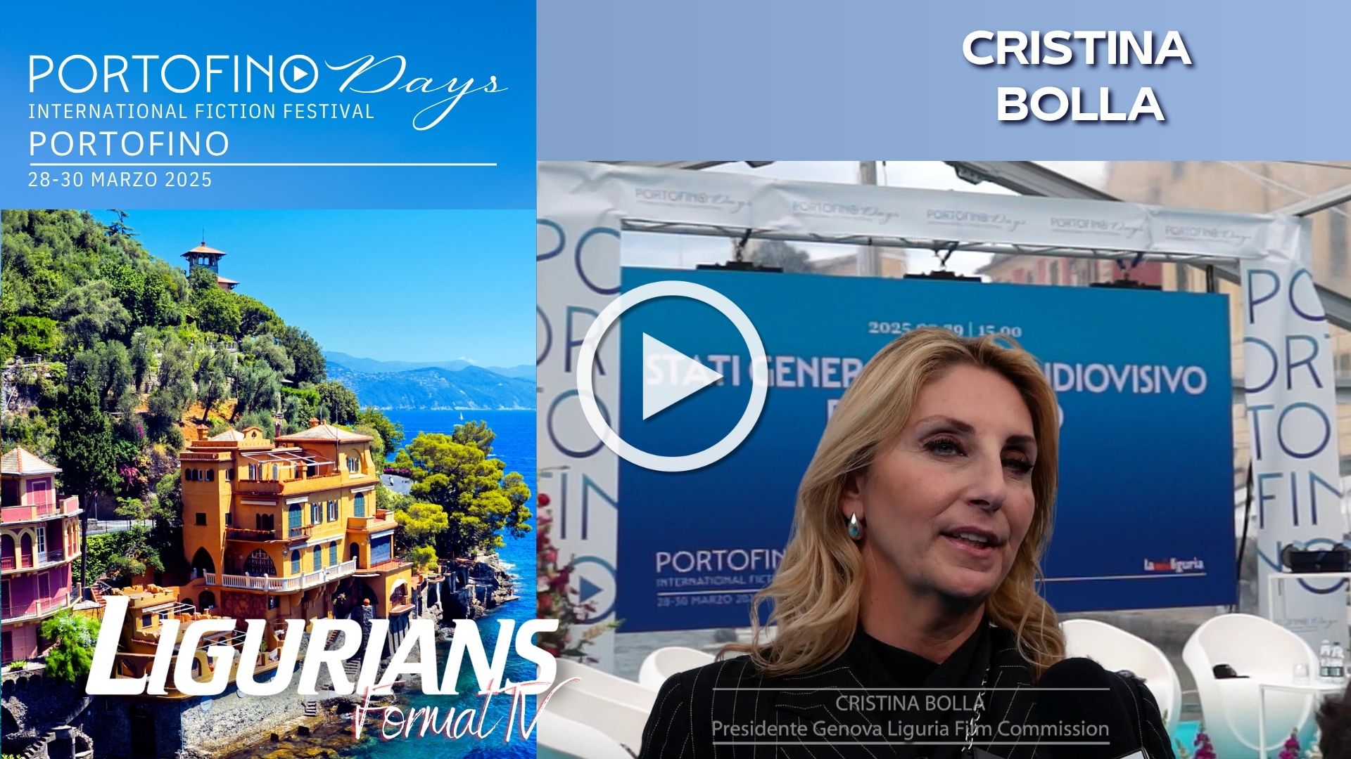 Ligurians Format tv. Ospite della Puntata Cristina BOLLA