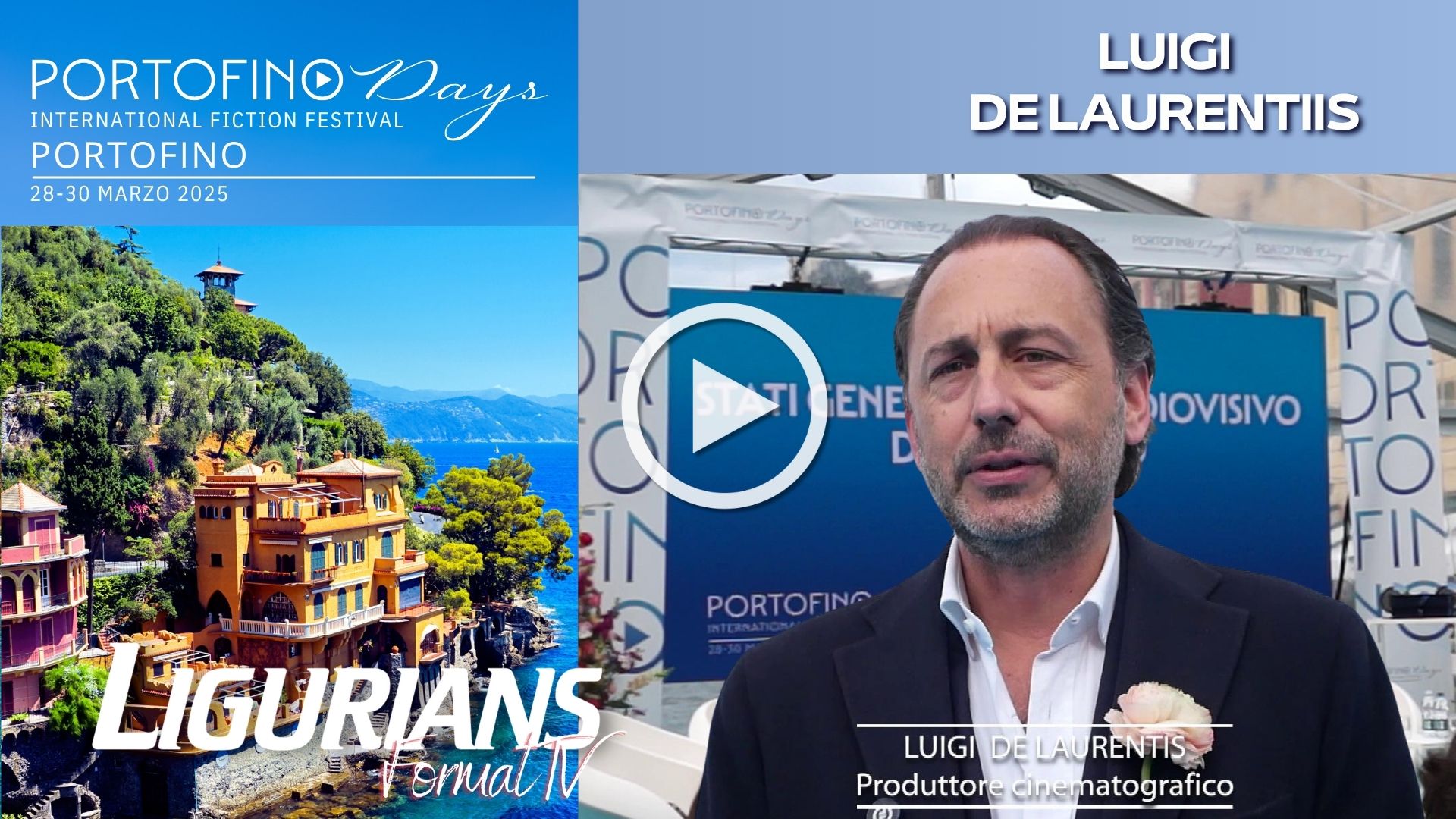 Format Tv Ligurians. Replica del Reportage Intervista Luigi DeLaurentiis.