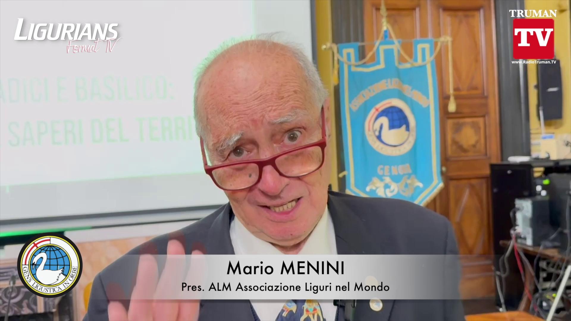 Mario Menini.Puntata Reportage Ligurians streaming ALM sede condivisa con Città Metropolitana Genova