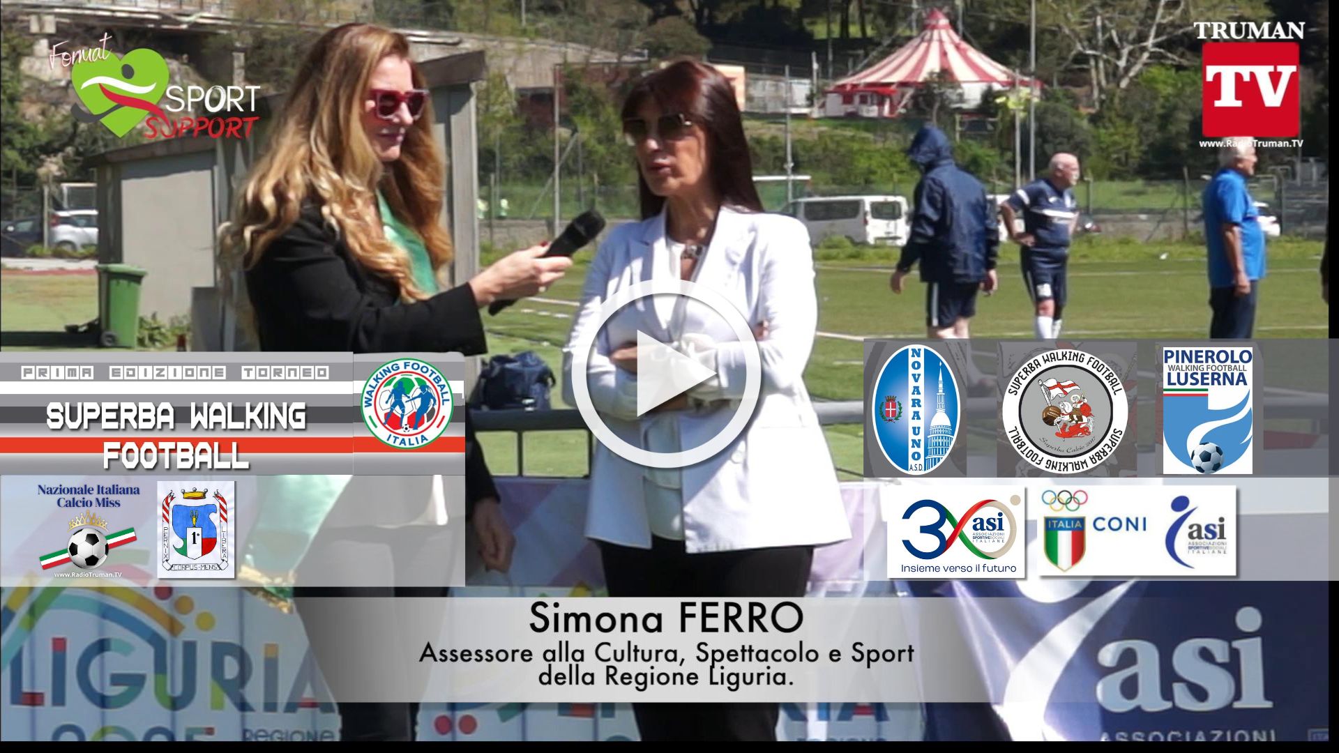 Simona Ferro.Puntata Reportage Ligurians streaming Walking Football. La Superba Calcio 050425