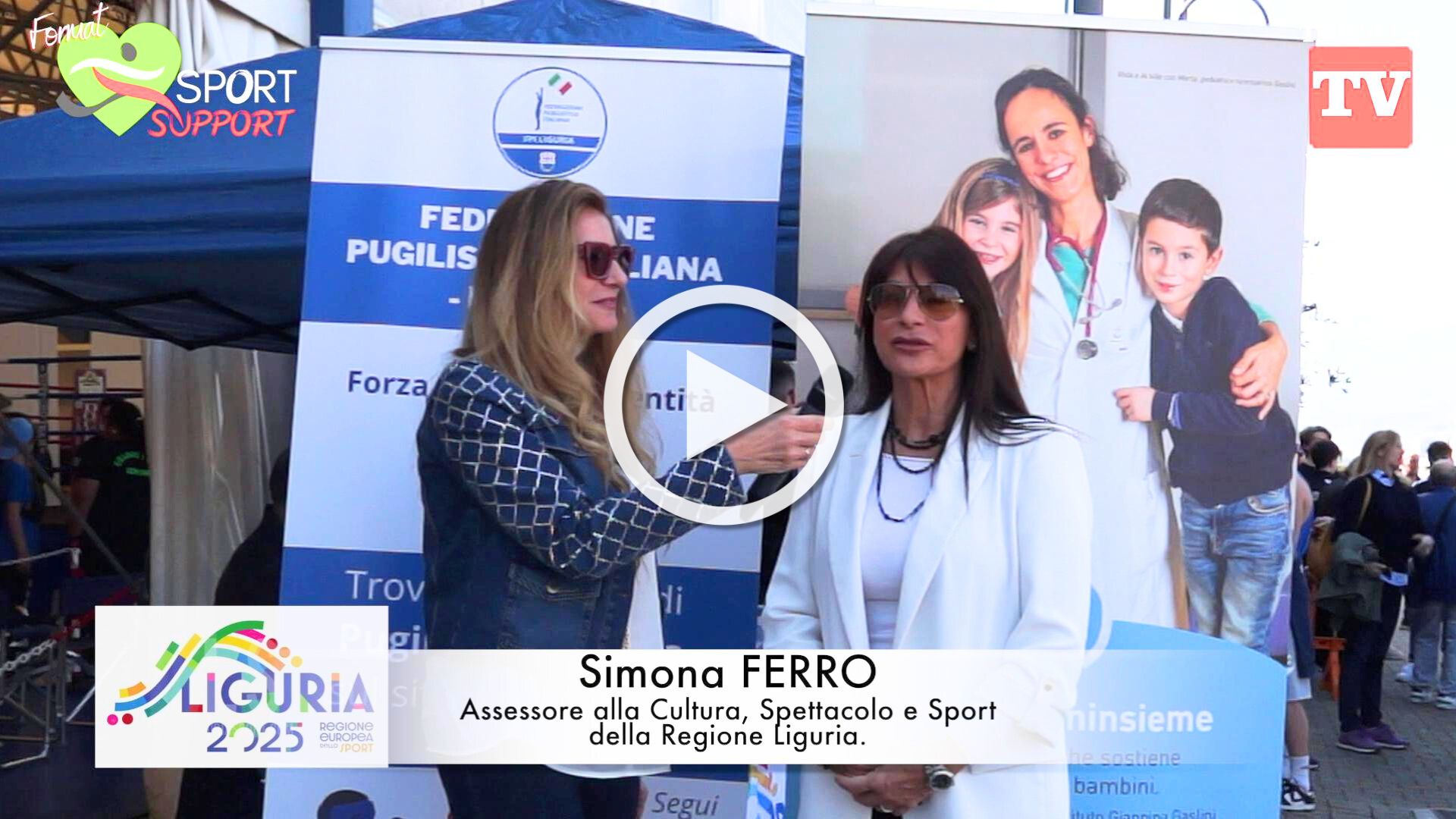 Simona FERRO assessore Cultura e Spettacolo, Sport...Guantoni di Solidarietà. Marina Genova. Format Sport Support
