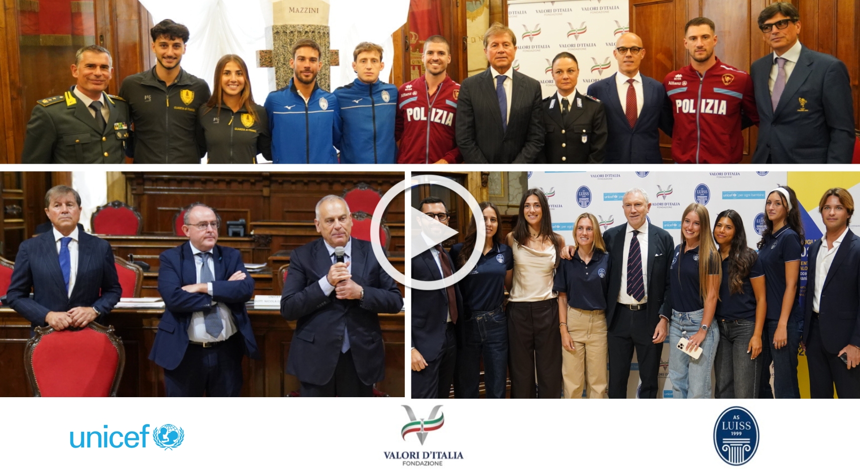 Giornata Mondiale ONU Competenze Giovanili  15 Luglio Roma.Valori d'Italia,UNICEF e LUISS Sport Academy
