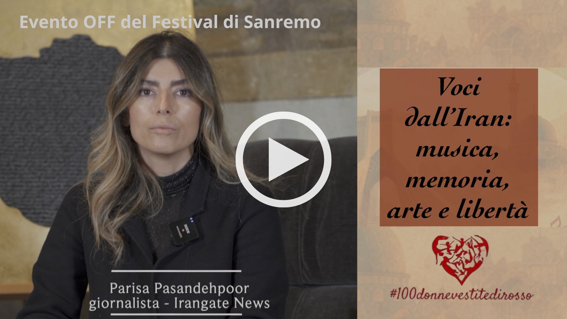 Parisa Pasandehpoor. Festival di Sanremo 2026 Evento OFF  