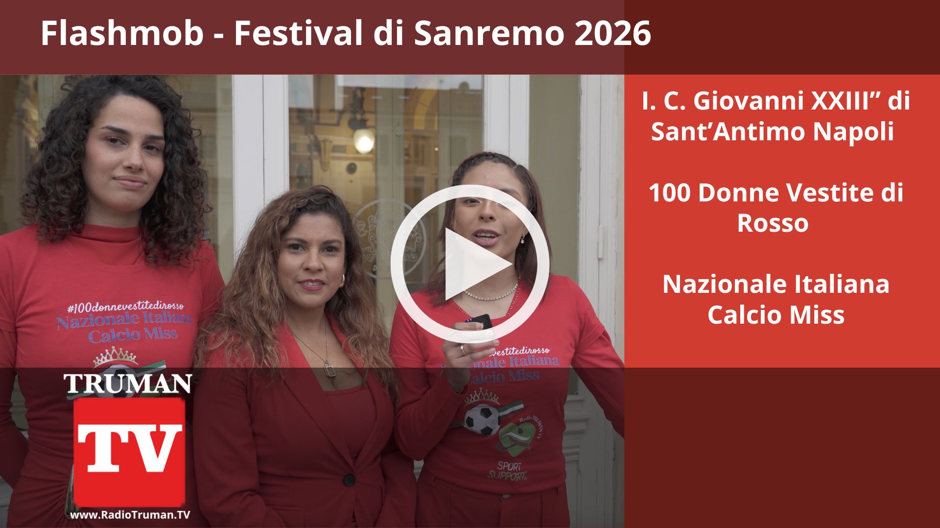 Flashmob Festival di Sanremo cammeo NAZIONALE ITALIANA CALCIO MISS
