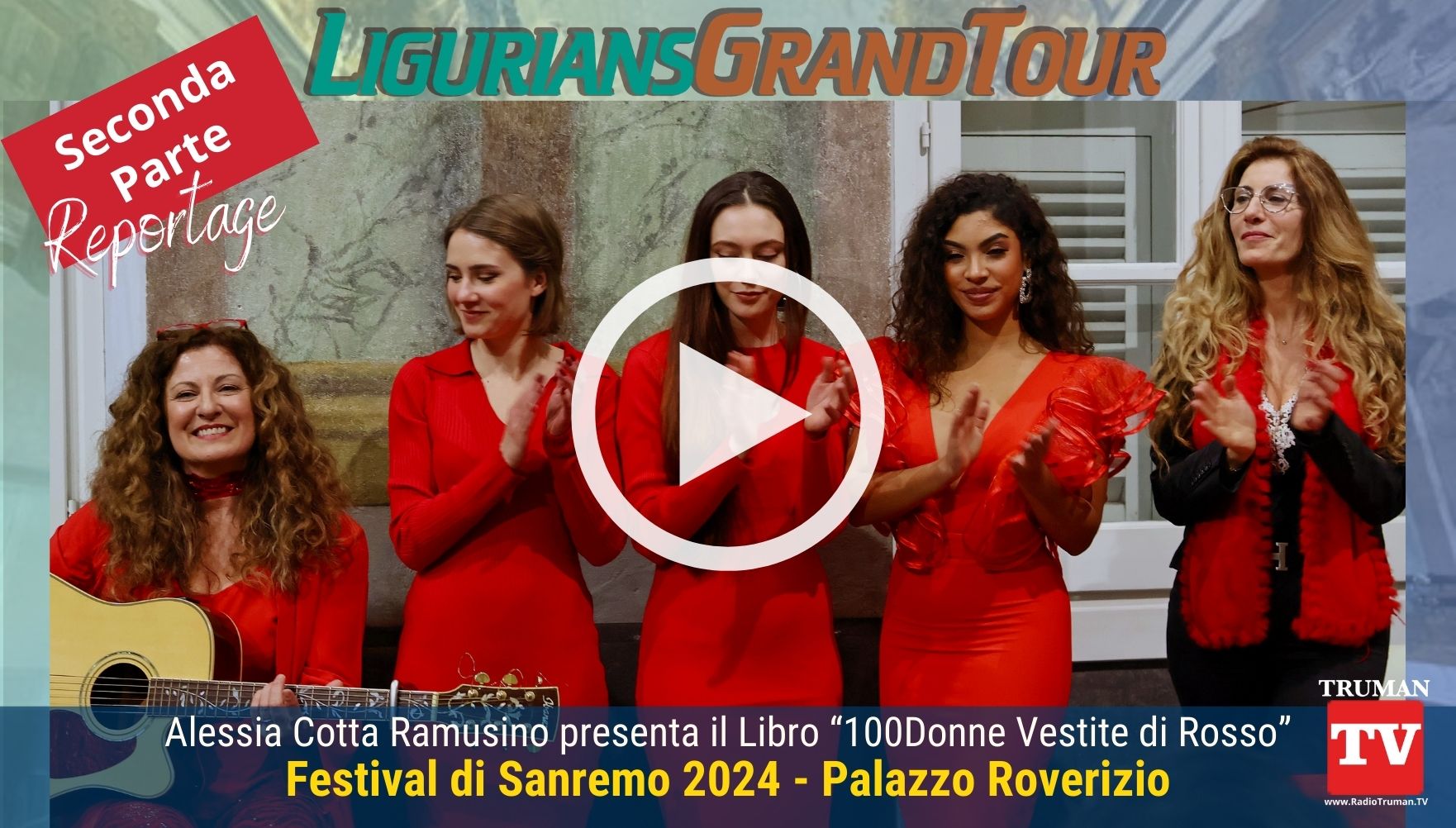 Seconda Parte del Reportage - Alessia Cotta Ramusino presenta il suo libro 100DonneVestitediRosso - Evento collaterale Festival di Sanremo 2024 (2)